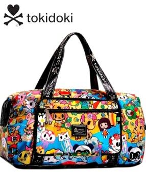 Tokidoki Expandable Weekender Duffle Bag / Tote Multicolor Unicorno